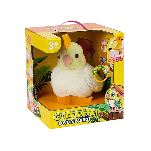 Папуга на руку, 15 см, звук, повторюшка, браслет, плюшевий, 933-144-145E (В асортименті) - фото 2