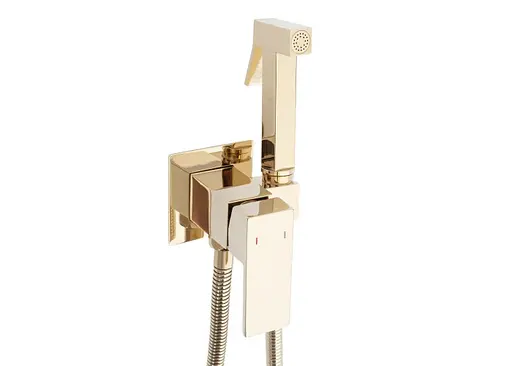 Набір гігієнічного душу прихованого монтажу Rea Fenix gold золотий REA-B5771 - фото 1