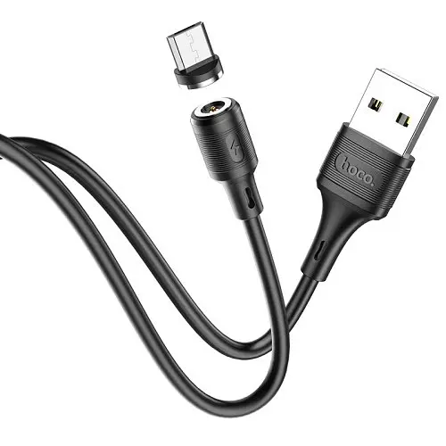 Кабель Hoco X52 Sereno magnetic charging cable for Micro 2,4A/1 м чорний - фото 1