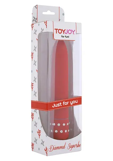 Вібратор Toy Joy Diamond Superbe 16 см червоний - фото 2