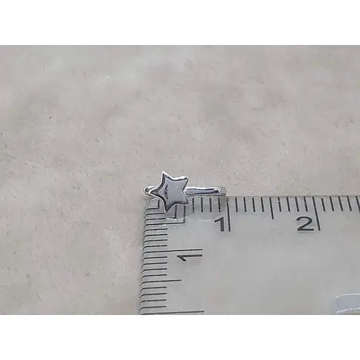 Серебряная серьга-пирсинг в нос Ирий Звездочка (без прокола, обманка). 6036 - фото 4