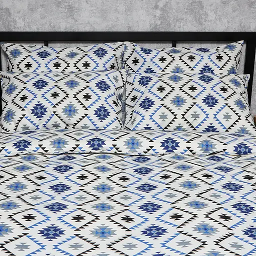 Комплект постельного белья Moon&Star Детский 110x140 см наволочки 2x40x60 см Blue Mosaic Бязь Gold Люкс - фото 2