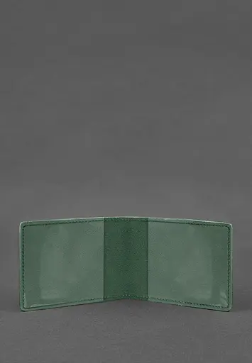 Кожаная обложка для разрешения на оружие зеленая Crazy Horse - фото 3