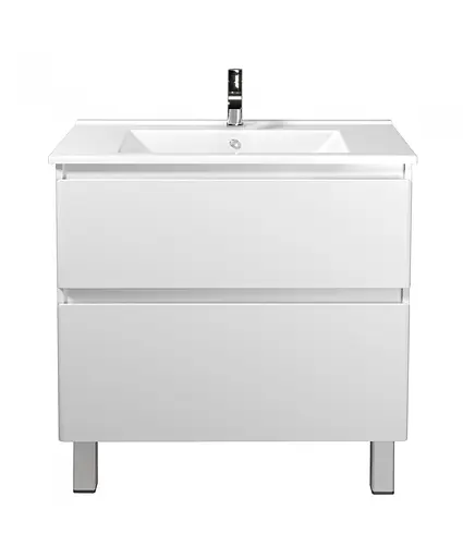 Тумба Мойдодир Палермо 80-U в ванну з умивальником SU-80 Білий - фото 8