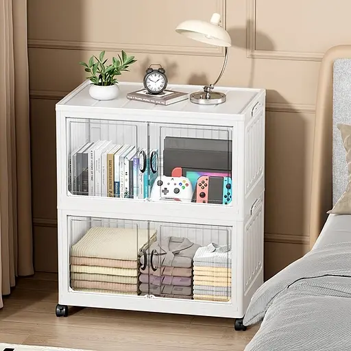 Комод Домівка WN-9-2 2 яруса на колесах білий (000033527) - фото 4