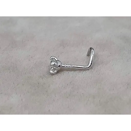 Золотая серьга-пирсинг Favoritum в нос с бриллиантом. 312130_Б_10 - фото 4