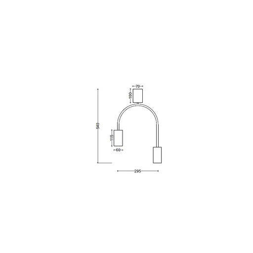 Стельовий світильник SV0055-2 BK+GD - фото 2