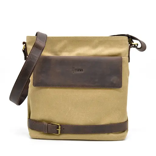 Чоловіча шкіряна сумка через плече TARWA 27х31х8 см sum0025860 - фото 2