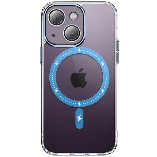 Чехол Epik TPU+PC Colorful with MagSafe для Apple iPhone 13, 6.1 Blue