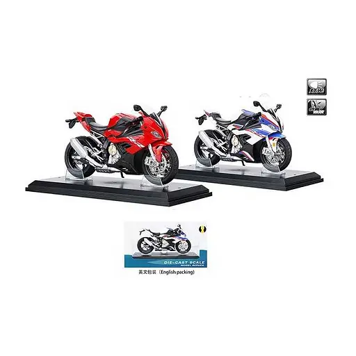 Мотоцикл металлический, M12-6B (В ассортименте) - фото 2