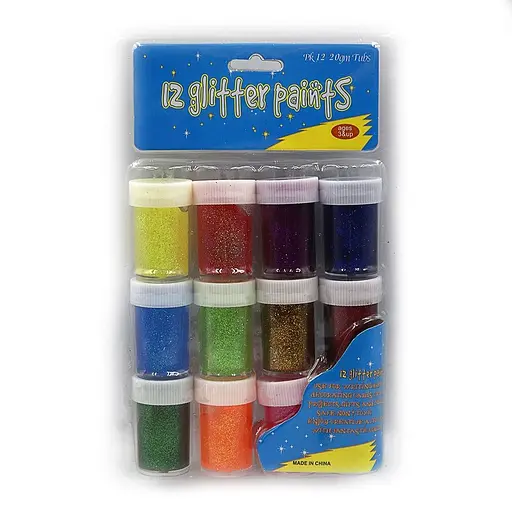 Дитячий набір декоративного клею "Glitter" Bambi DSCN9530, 12 кольорів - фото 1