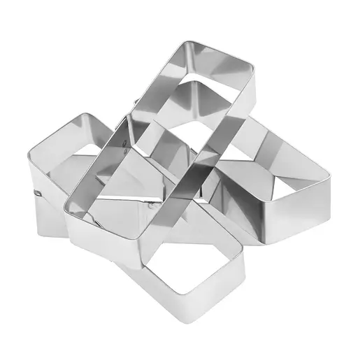 Металлические прямоугольные формочки порционные для эклеров пирожных и тарталеток 12х4х2.5 см (набор из 4 шт.) Серый 87798 - фото 7