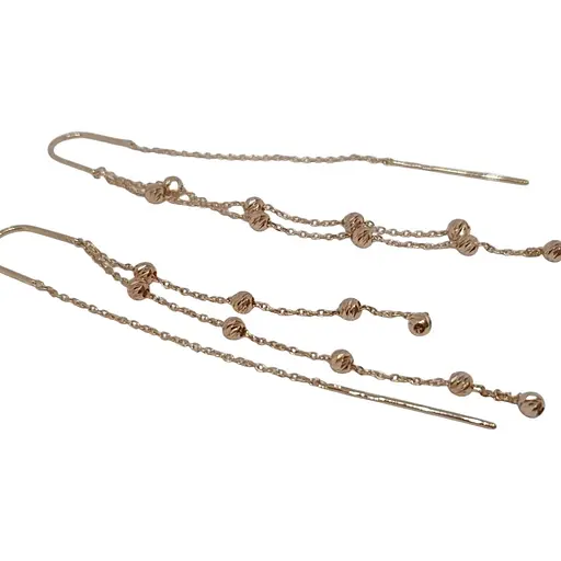 Золотые серьги-протяжки Tango. 580109