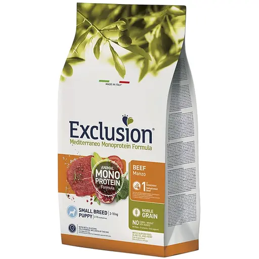 Корм Exclusion Puppy Beef Small Breed для цуценят собак малих порід з яловичиною 0,5 кг - фото 1