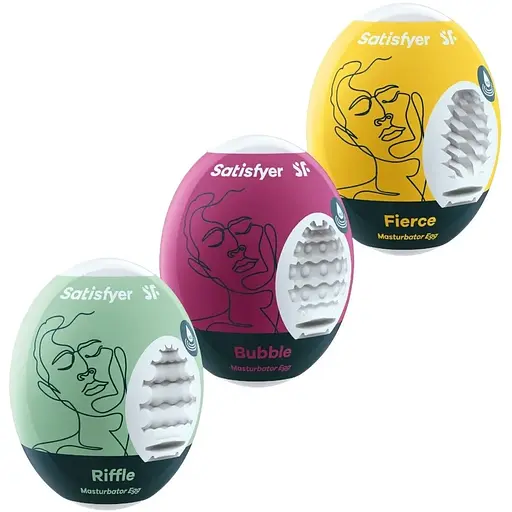 Набір мастурбаторів Satisfyer Masturbator Egg Set 3 шт. білий