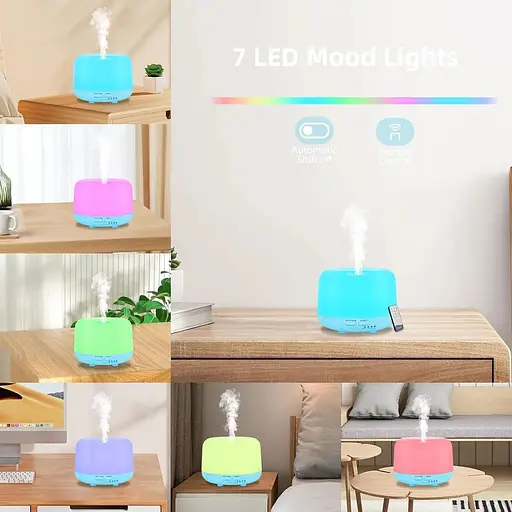 Зволожувач Cool Mist Air DIFFOFE з дистанційним керуванням, 7 світлодіодних індикаторів 300 мл - фото 4