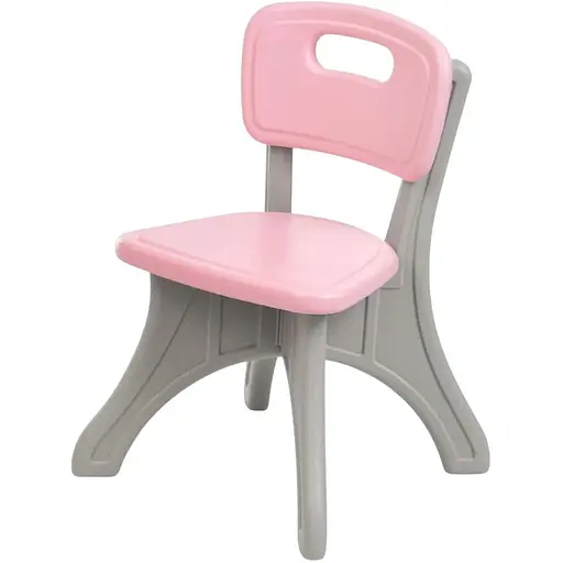 Детский столик с двумя стульями Bambi NEW TABLE-8 серо-розовый - фото 2