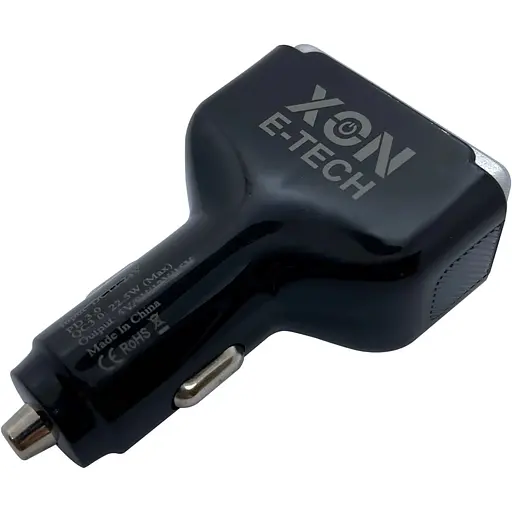 Автомобільний зарядний пристрій XON MaxCharge Type-C 75W Type-C PD30 + 2 x Type-A 15V/1.5A Black (5060948063517) - фото 4