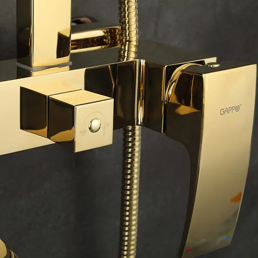 Душевая система Gappo G2407-3, излив - переключатель на лейку, 3-функции, золото, Золотой - фото 3