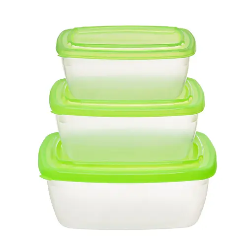 Набір пластикових контейнерів для зберігання харчових продуктів (0.6 л/1 л/1.5 л) 87934 - фото 2