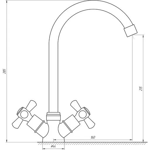 Змішувач для кухні Domino DK-H104-2N-CHROM SHARM - фото 3