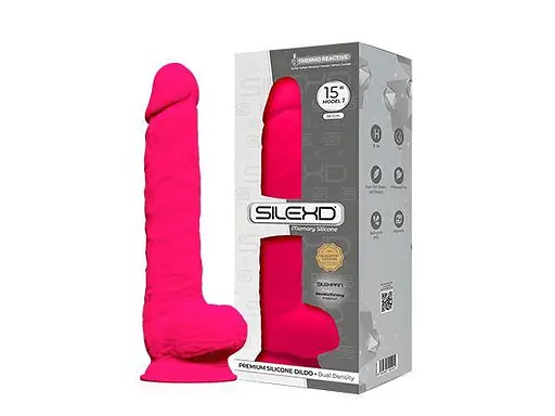Фаллоимитатор SilexD Kingston Pink (MODEL 15in), двухслойный, силикон + Silexpan, диаметр 7 см - фото 2