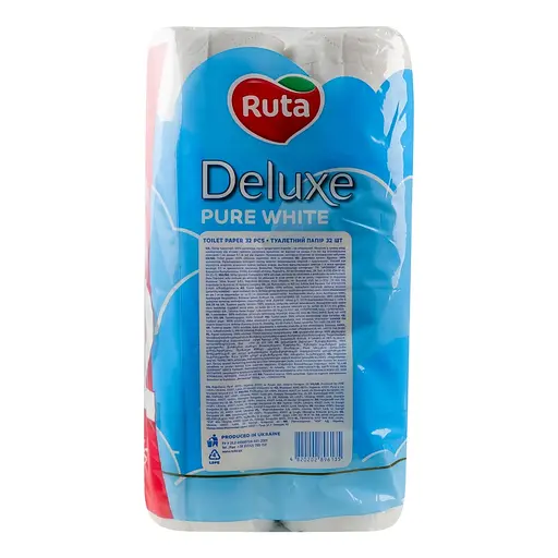 Папір туалетний Ruta Pure White Deluxe 32 рул 3 ш білий - фото 3