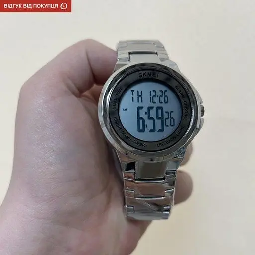 Чоловічий наручний годинник Skmei Spela на браслеті (Сріблястий) - фото 4