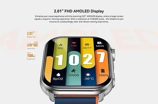 Умные часы Kieslect Calling Watch KS Pro черный корпус - фото 2