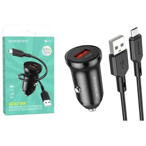Зарядное устройство Borofone BZ18 Micro QC3.0