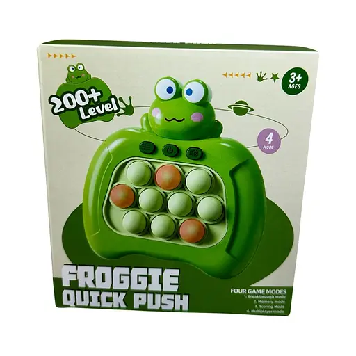 Електронна іграшка Quick Push Pop It із 4 режимами гри зелена - фото 2