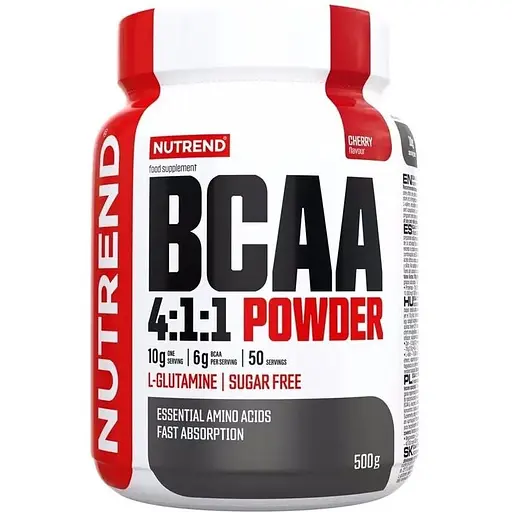 Амінокислота BCAA Nutrend BCAA 4:1:1 Powder, 500 грам - Вишня