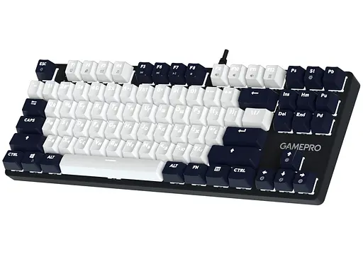 Клавіатура ігрова механічна GamePro MK-110-B USB Hot-Swap Outemu Red Switch Black-White - фото 2