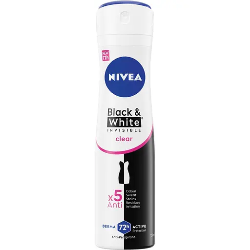 Дезодорант спрей антиперспірант NIVEA Original Невидимий захист для чорного та білого 150 мл (82237)