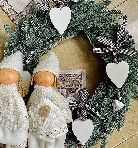 Вінки хвойні різдвяні Hvoya Classic литі блакитні 50 см 10 шт. - фото 5