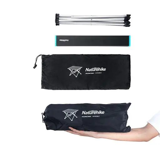 Розкладний туристичний стіл Naturehike NH19Z008-Z алюміній (Сірий) розмір S - фото 5