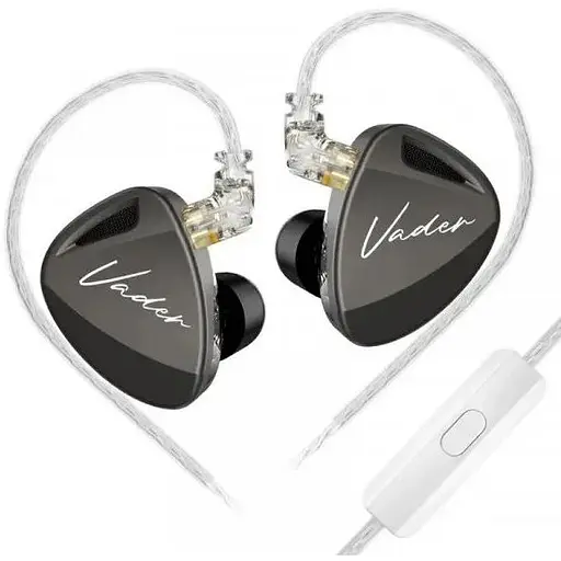 Наушники Knowledge Zenith проводные Vader с микрофоном гарнитура черные - фото 1