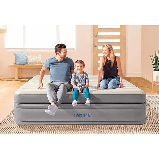 Двоспальне надувне ліжко Intex 64164 з вбудованим електронасосом, 152x203x51см - фото 4