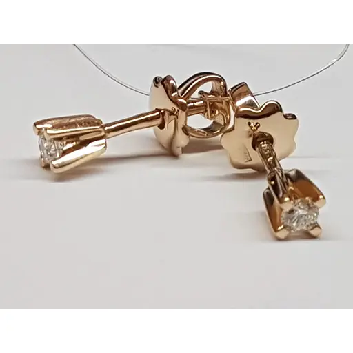 Золотые серьги-пуссеты Qvaliz с бриллиантами. Артикул 502-00789 - фото 2