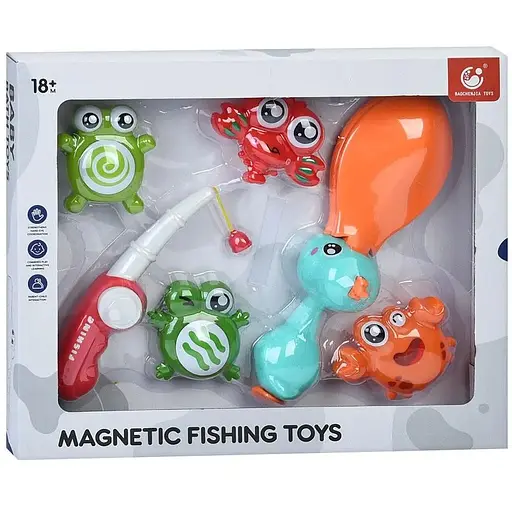 Дитячий набір для риболовлі 9038A гра з магнітом у коробці пелікан