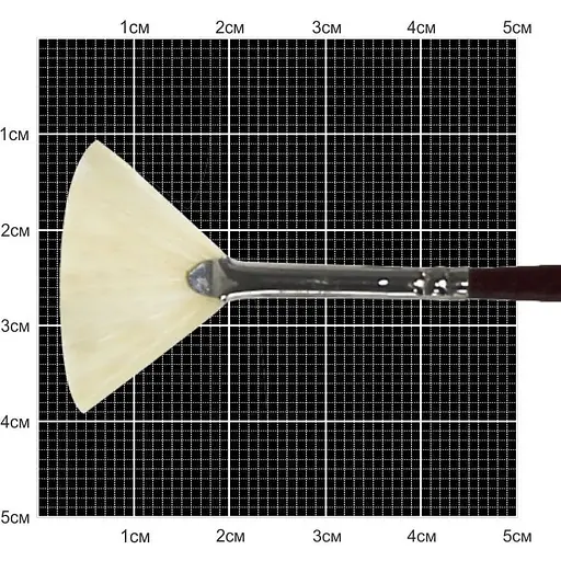 Пензель щетина віялова 6007 №0 довга ручка Kolos