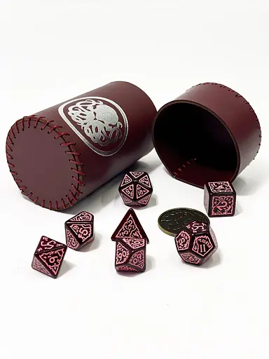 Настільна гра Планета Ігор Чаша для кубиків Ктулху (бургунді) (Dice cup Cthulhu burgundy) (pi-dc003) - фото 6