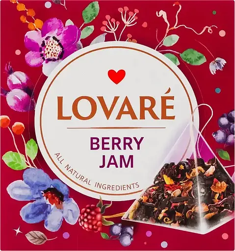 Чай Lovare ягідний джем пірамідки 30 г - фото 1