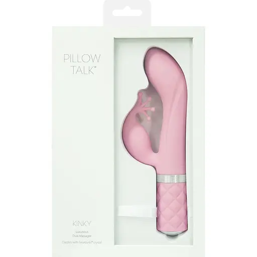 Роскошный вибратор-кролик Pillow Talk - Kinky Pink с кристаллом Сваровски - фото 10