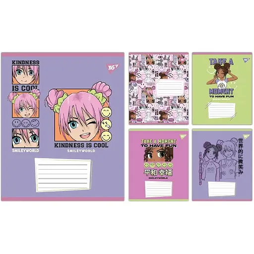 Зошит учнівський "Smiley World Cool" Yes 767658 12 аркушів 1 шт. в асортименті - фото 1