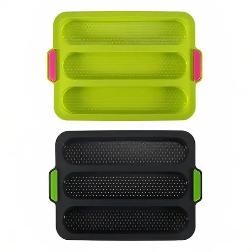 Форма для хлеба и мини-багетов силиконовая 35х24х2 см, A-plus Салатовый 85253 - фото 5