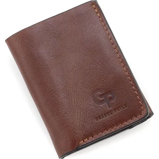 Жіночий шкіряний гаманець Grande Pelle 8х10х2 см acs0029359 - фото 1