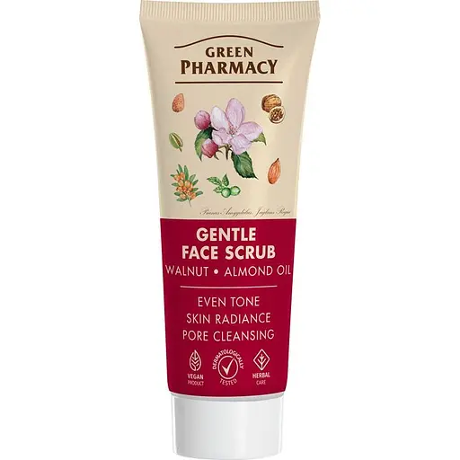 Ніжний скраб для обличчя Зелена Аптека Горіховий, 75 мл