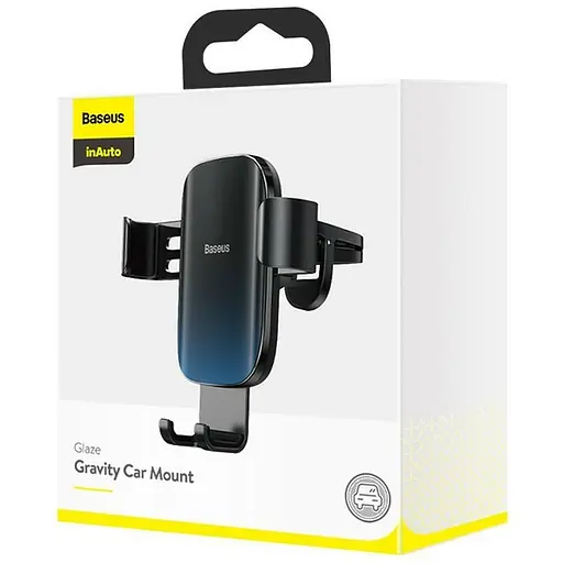 Автотримач для телефона Baseus Glaze Gravity Car Mount Black - фото 2