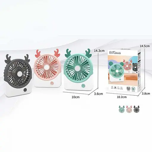 Вентилятор, 2 режима, аккумулятор 3,7 В, ZB082C (В ассортименте) - фото 2